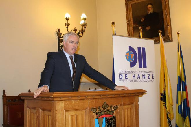 gouverneur heeft een toespraak op de nieuwjaarsreceptie De Hanze