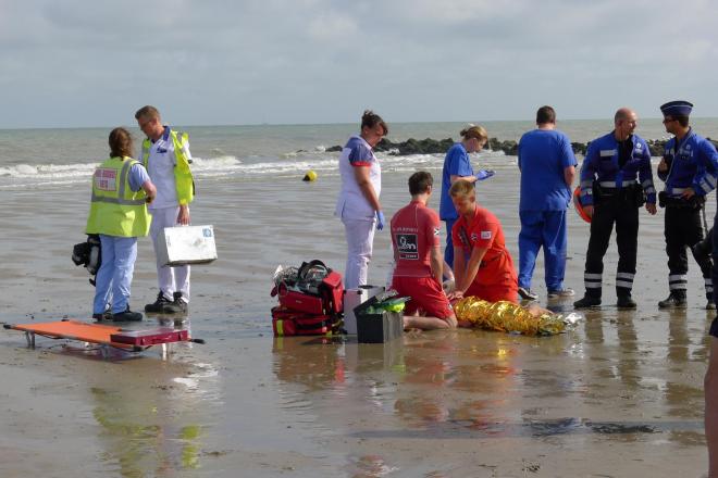 Reddingsoefening aan de Kust (Bredene)