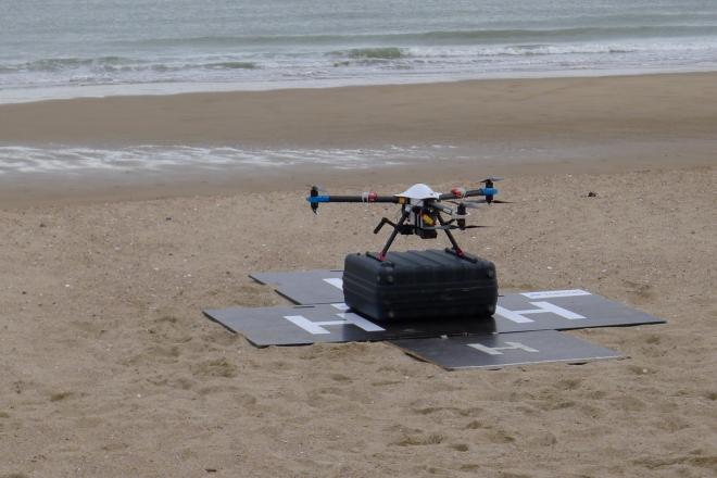 reddingsoefening met drones